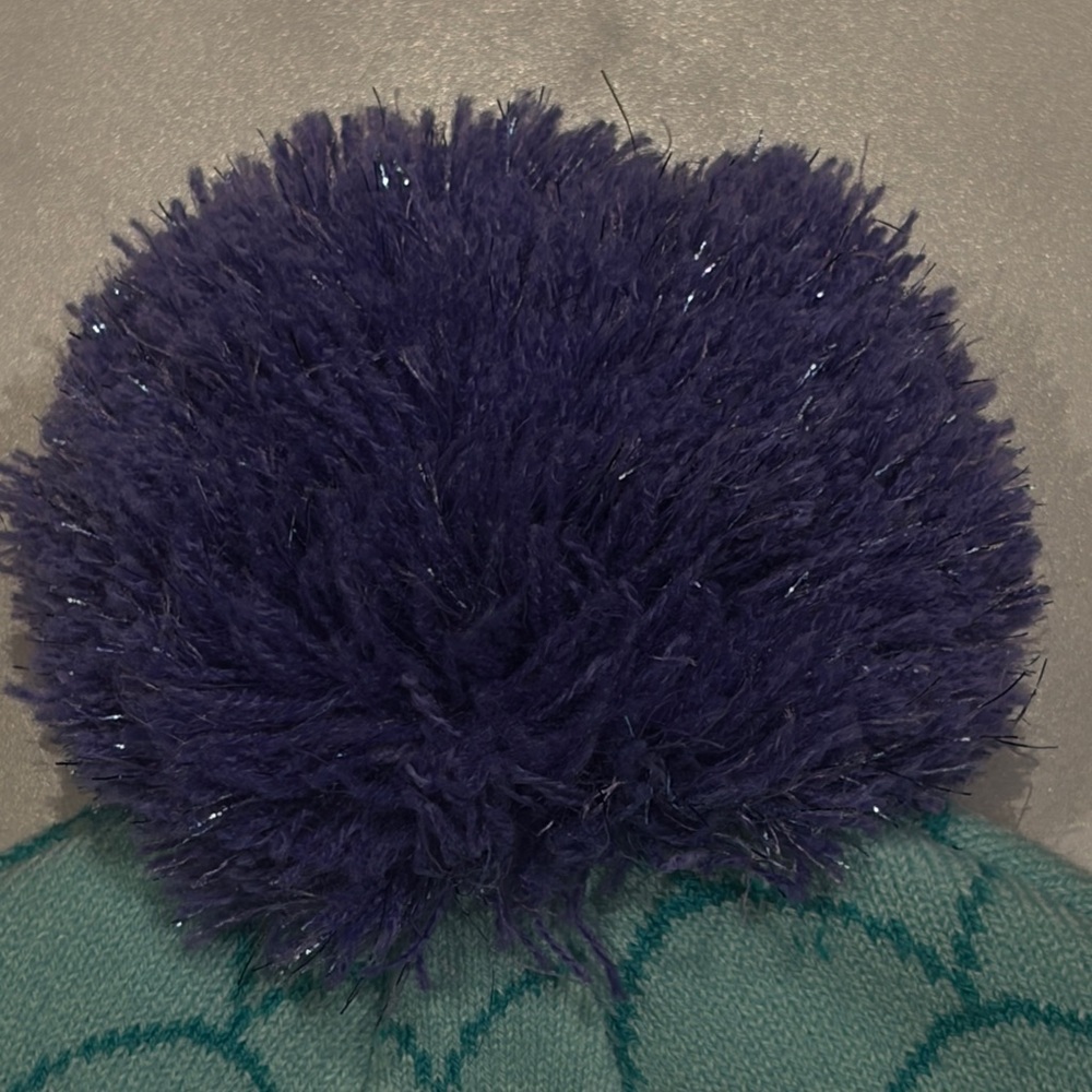 Disney Parks Little Mermaid Ariel Dinglehopper Pom Adult Beanie Knit Cap Hat NEW - Picture 3 of 11
